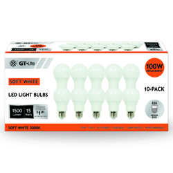 10 pack GT-Lite 100 Watt Equivalent A19 E26 Soft White or daylight, LED Light Bulb, 3000k, $5.61 + 11% Menard's rebate