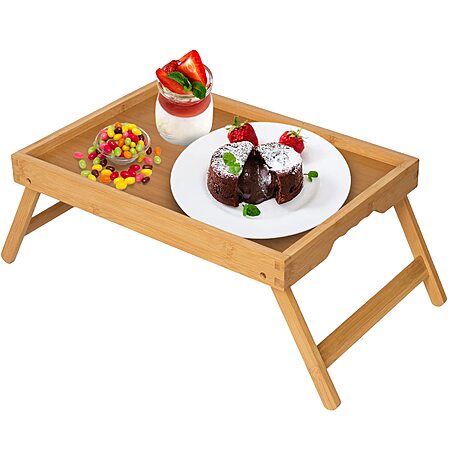 Artmeer Bamboo Bed Tray Table w/ Folding Legs (Various) from $9.89 + Free Shipping w/ Prime or on $35+