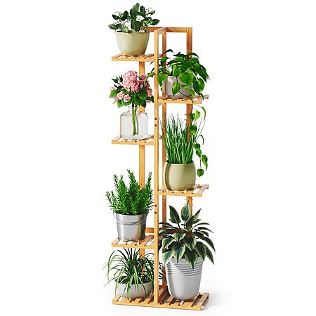 [Prime] 6-Tier 48" ROSSNY 7-Potted Bamboo Plant Stand Indoor $12.99 + Free Shipping
