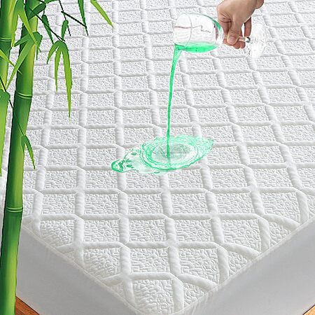 UNILIBRA Waterproof Mattress Protector w/ 3D Air Rayon Bamboo Cooling (Cal King, White) $9.98 + Free Shipping w/ Prime or on $35+