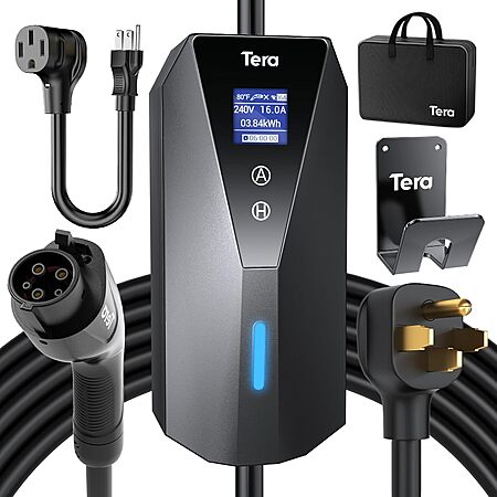 Tera Level 1 and 2 Portable Electric Car Charger $89.99