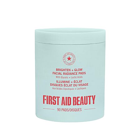 First Aid Beauty - Facial Radiance Pads with Glycolic & Lactic Acids, Daily Exfoliating Pads  Compostable, 90ct $33.6