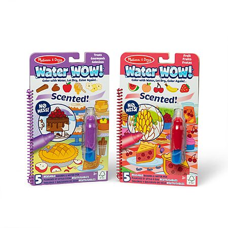 $9.65: Melissa & Doug Water Wow! Coloring Books – 2-Pack, Scented, Reusable, Fruit & Treats at Amazon